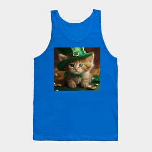 Adorable St. Patrick's day kitty Tank Top